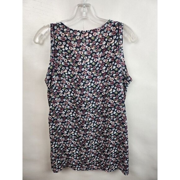 Joe Fresh Black White Floral Crochet Hi Low Sleeveless Top Blouse Small - Picture 8 of 8